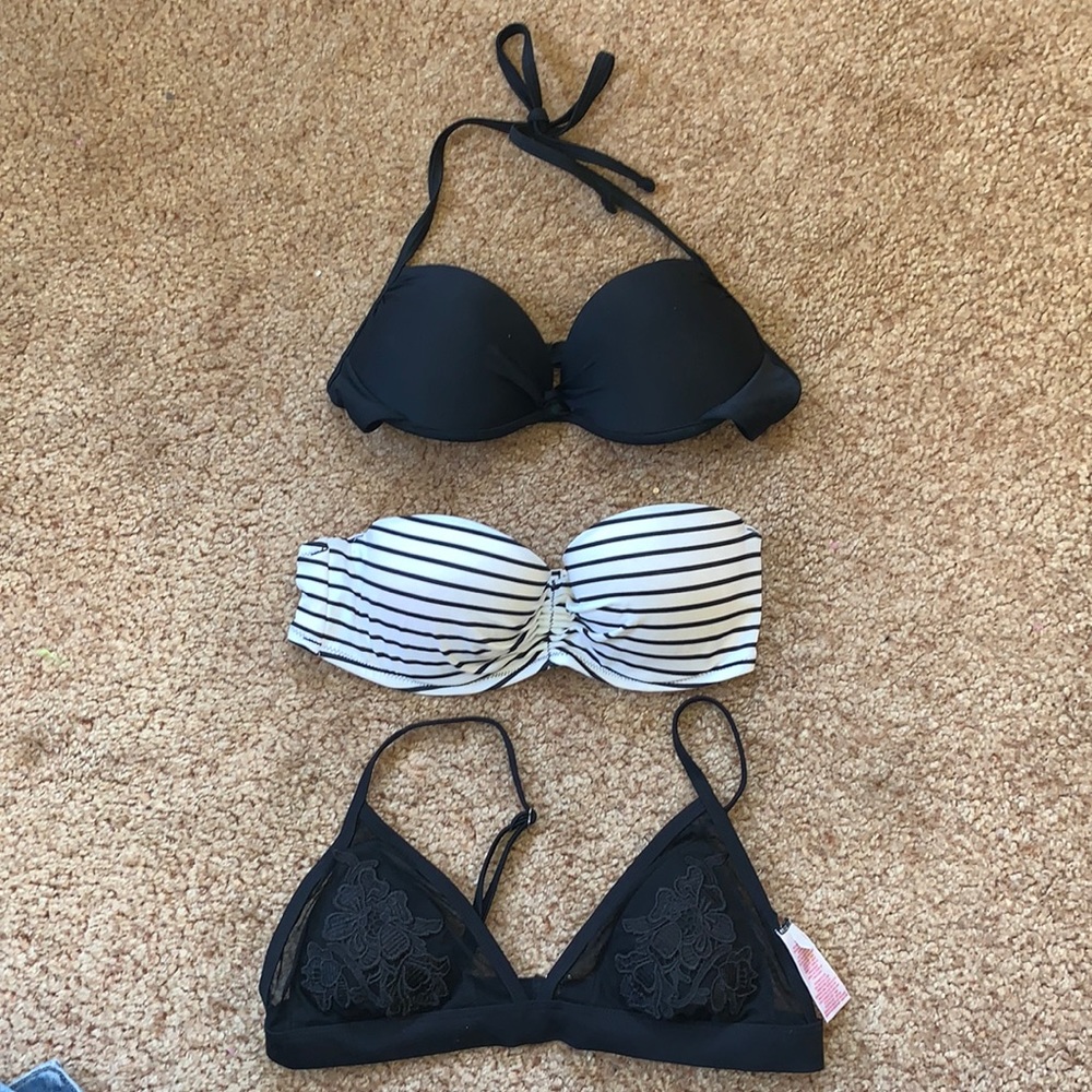 3 bathing suit tops